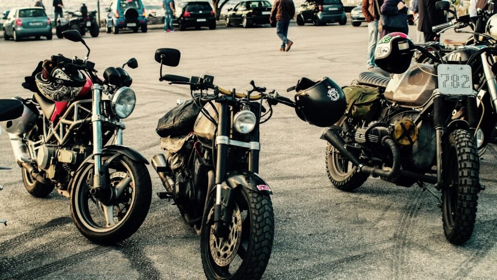Three motorcycles