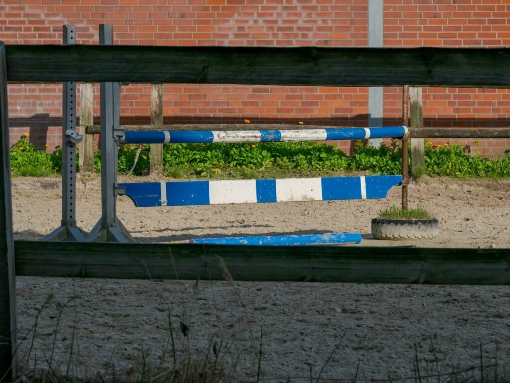 Show jumping obstacle in an arena