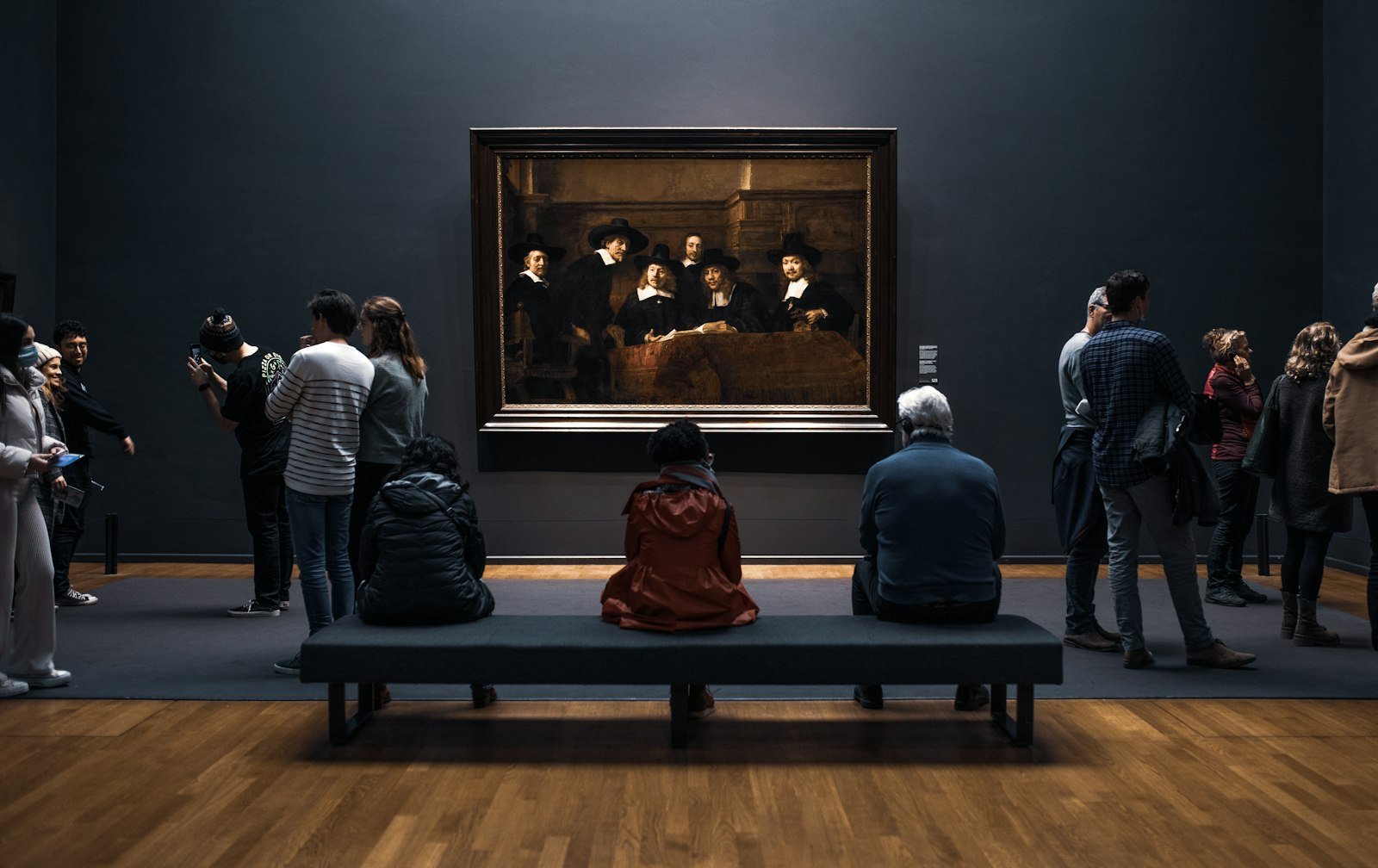 Visitors in a museum gallery