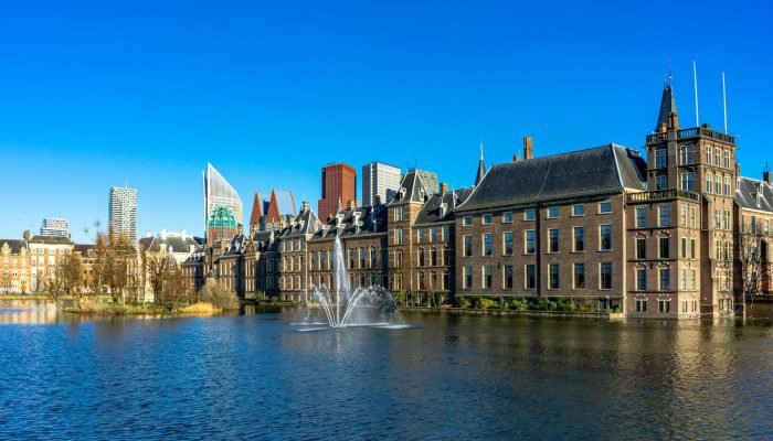 The Binnenhof and Hofvijver in The Hague, where Prinsjesdag takes place